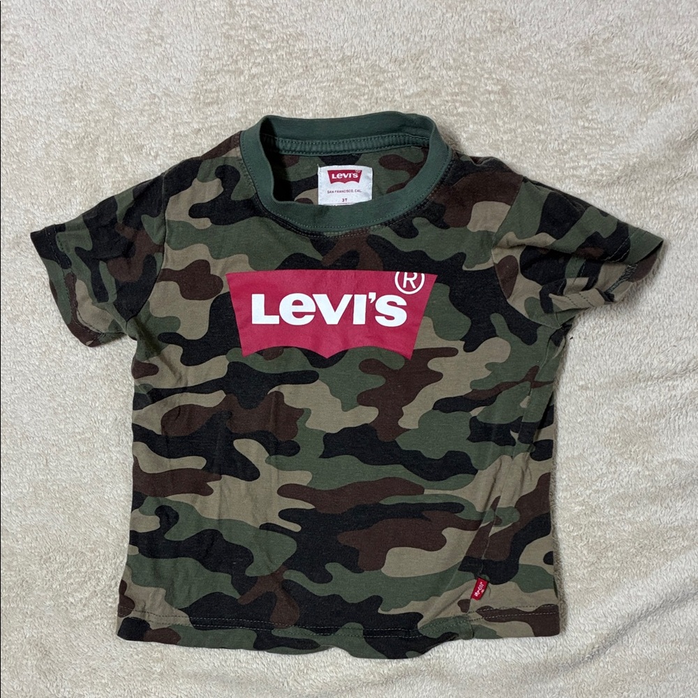 Levi's Kids Camouflage T-Shirt - Green and Brown